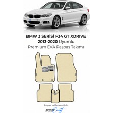 Otocraft Bmw 3 Serisi F34 Gt Xdrive 2013-2020 Uyumlu Krem 3D Havuzlu Eva Oto Paspas Takımı 5 Parça Araca Özel