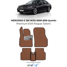 Otocraft Mercedes E 250 W212 2009-2016 Uyumlu Taba Turuncu 3D Havuzlu Eva Oto Paspas Takımı 5 Parça Araca Özel