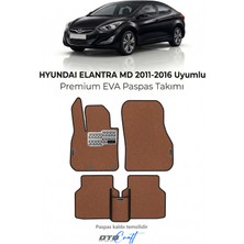 Otocraft Hyundai Elantra Md 2011-2016 Uyumlu Taba Turuncu 3D Havuzlu Eva Oto Paspas Takımı 5 Parça Araca Özel