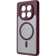 TeknoKapsül Redmi Note 15 Pro 5g Loji Magsafe Kapak - Bordo