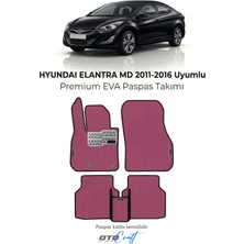 Otocraft Hyundai Elantra Md 2011-2016 Uyumlu Pembe 3D Havuzlu Eva Oto Paspas Takımı 5 Parça Araca Özel