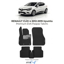 Otocraft Renault Clio 4 2012-2019 Uyumlu Siyah 3D Havuzlu Eva Oto Paspas Takımı 5 Parça Araca Özel