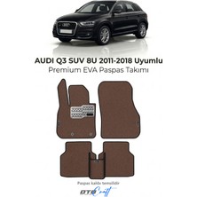 Otocraft Audi Q3 Suv 8u 2011-2018 Uyumlu Taba 3D Havuzlu Eva Oto Paspas Takımı 5 Parça Araca Özel