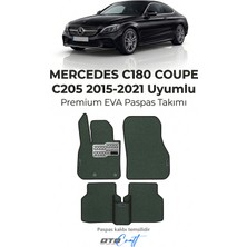 Otocraft Mercedes C180 Coupe C205 2015-2021 Uyumlu Haki 3D Havuzlu Eva Oto Paspas Takımı 5 Parça Araca Özel