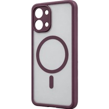 TeknoKapsül Redmi 15C 5g Loji Magsafe Kapak - Bordo