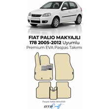 Otocraft Fiat Palio Makyajlı 178 2005-2012 Uyumlu Krem 3D Havuzlu Eva Oto Paspas Takımı 5 Parça Araca Özel