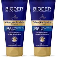 Yoğun Nemlendirici El Bakım Kremi 50 ml – Hyalüronik Asit ve B5 Vitamini Içerikli, Hızlı Emilen Nemlendirici (2 Paketi)
