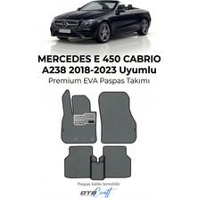 Otocraft Mercedes E 450 Cabrio A238 2018-2023 Uyumlu Füme 3D Havuzlu Eva Oto Paspas Takımı 5 Parça Araca Özel