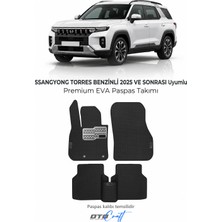 Otocraft Ssangyong Torres Benzinli 2025 ve Sonrası Uyumlu Siyah 3D Havuzlu Eva Oto Paspas Takımı 5 Parça Araca Özel