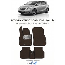 Otocraft Toyota Verso 2009-2018 Uyumlu Kahverengi 3D Havuzlu Eva Oto Paspas Takımı 5 Parça Araca Özel