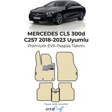 Otocraft Mercedes Cls 300D C257 2018-2023 Uyumlu Krem 3D Havuzlu Eva Oto Paspas Takımı 5 Parça Araca Özel