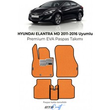 Otocraft Hyundai Elantra Md 2011-2016 Uyumlu Turuncu 3D Havuzlu Eva Oto Paspas Takımı 5 Parça Araca Özel