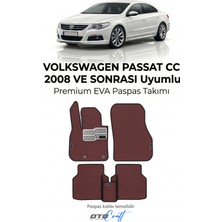 Otocraft Volkswagen Passat cc 2008 ve Sonrası Uyumlu Bordo 3D Havuzlu Eva Oto Paspas Takımı 5 Parça Araca Özel