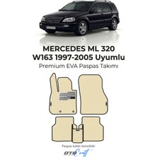Otocraft Mercedes ml 320 W163 1997-2005 Uyumlu Krem 3D Havuzlu Eva Oto Paspas Takımı 5 Parça Araca Özel