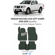 Otocraft Nissan Navara D40 Çift Kabin 2010-2015 Uyumlu Haki 3D Havuzlu Eva Oto Paspas Takımı 5 Parça Araca Özel