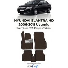 Otocraft Hyundai Elantra Hd 2006-2011 Uyumlu Kahverengi 3D Havuzlu Eva Oto Paspas Takımı 5 Parça Araca Özel