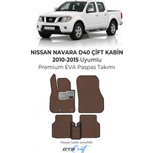 Otocraft Nissan Navara D40 Çift Kabin 2010-2015 Uyumlu Taba 3D Havuzlu Eva Oto Paspas Takımı 5 Parça Araca Özel