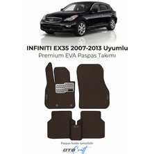 Otocraft Infiniti EX35 2007-2013 Uyumlu Kahverengi 3D Havuzlu Eva Oto Paspas Takımı 5 Parça Araca Özel
