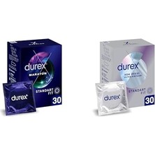 Maraton Geciktiricili 30'lu Prezervatif ve Durex Yok Ötesi Ultra Kaygan Ince Prezervatif 30'lu