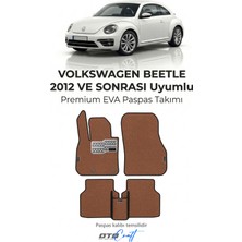 Otocraft Volkswagen Beetle 2012 ve Sonrası Uyumlu Taba Turuncu 3D Havuzlu Eva Oto Paspas Takımı 5 Parça Araca Özel