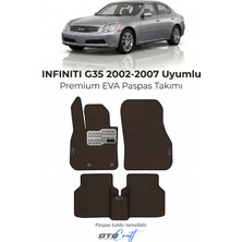 Otocraft Infiniti G35 2002-2007 Uyumlu Kahverengi 3D Havuzlu Eva Oto Paspas Takımı 5 Parça Araca Özel