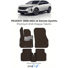 Otocraft Peugeot 3008 2024 ve Sonrası Uyumlu Kahverengi 3D Havuzlu Eva Oto Paspas Takımı 5 Parça Araca Özel