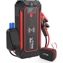 Jstar 4 24000 Mah 2500A Taşınabilir Akü Takviye Cihazı, Kablosuz Şarj, Pusula, Çanta, LED Lamba ve Powerbank