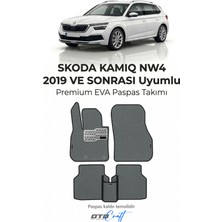 Otocraft Skoda Kamiq Nw4 2019 ve Sonrası Uyumlu Füme 3D Havuzlu Eva Oto Paspas Takımı 5 Parça Araca Özel