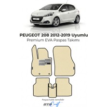 Otocraft Peugeot 208 2012-2019 Uyumlu Krem 3D Havuzlu Eva Oto Paspas Takımı 5 Parça Araca Özel