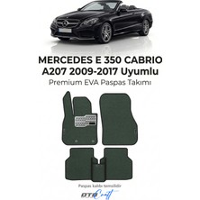 Otocraft Mercedes E 350 Cabrio A207 2009-2017 Uyumlu Haki 3D Havuzlu Eva Oto Paspas Takımı 5 Parça Araca Özel