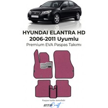 Otocraft Hyundai Elantra Hd 2006-2011 Uyumlu Pembe 3D Havuzlu Eva Oto Paspas Takımı 5 Parça Araca Özel