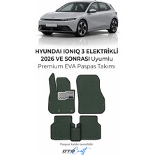 Otocraft Hyundai Ioniq 3 Elektrikli 2026 ve Sonrası Uyumlu Haki 3D Havuzlu Eva Oto Paspas Takımı 5 Parça Araca Özel