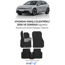 Otocraft Hyundai Ioniq 3 Elektrikli 2026 ve Sonrası Uyumlu Siyah 3D Havuzlu Eva Oto Paspas Takımı 5 Parça Araca Özel