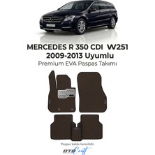 Otocraft Mercedes R 350 Cdı W251 2009-2013 Uyumlu Kahverengi 3D Havuzlu Eva Oto Paspas Takımı 5 Parça Araca Özel