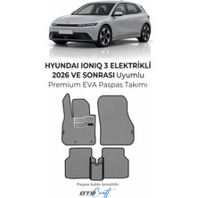 Otocraft Hyundai Ioniq 3 Elektrikli 2026 ve Sonrası Uyumlu Gri 3D Havuzlu Eva Oto Paspas Takımı 5 Parça Araca Özel