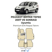 Otocraft Peugeot Bipper Tepee 2007 ve Sonrası Kombi Uyumlu Krem 3D Havuzlu Eva Oto Paspas Takımı 5 Parça Araca Özel