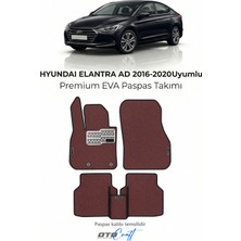 Otocraft Hyundai Elantra Ad 2016-2020 Uyumlu Bordo 3D Havuzlu Eva Oto Paspas Takımı 5 Parça Araca Özel