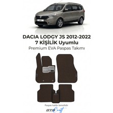 Otocraft Dacia Lodgy Js 2012-2022 7 Kişilik Uyumlu Kahverengi 3D Havuzlu Eva Oto Paspas Takımı 5 Parça Araca Özel