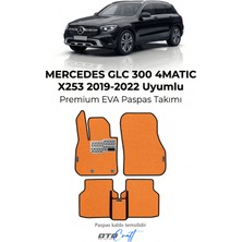 Otocraft Mercedes Glc 300 4matıc X253 2019-2022 Uyumlu Turuncu 3D Havuzlu Eva Oto Paspas Takımı 5 Parça Araca Özel
