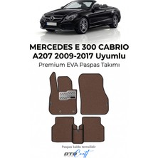 Otocraft Mercedes E 300 Cabrio A207 2009-2017 Uyumlu Taba 3D Havuzlu Eva Oto Paspas Takımı 5 Parça Araca Özel