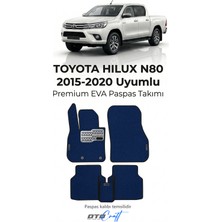 Otocraft Toyota Hilux N80 2015-2020 Uyumlu Lacivert 3D Havuzlu Eva Oto Paspas Takımı 5 Parça Araca Özel