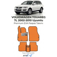 Otocraft Volkswagen Touareg 7l 2002-2010 Uyumlu Turuncu 3D Havuzlu Eva Oto Paspas Takımı 5 Parça Araca Özel