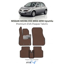 Otocraft Nissan Micra K12 2002-2010 Uyumlu Taba 3D Havuzlu Eva Oto Paspas Takımı 5 Parça Araca Özel