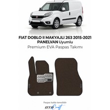 Otocraft Fiat Doblo Iı Makyajlı 263 2015-2021 Panelvan Uyumlu Kahverengi 3D Havuzlu Eva Oto Paspas Takımı 2 Parça Araca Özel