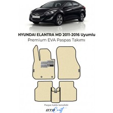 Otocraft Hyundai Elantra Md 2011-2016 Uyumlu Krem 3D Havuzlu Eva Oto Paspas Takımı 5 Parça Araca Özel