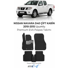 Otocraft Nissan Navara D40 Çift Kabin 2010-2015 Uyumlu Siyah 3D Havuzlu Eva Oto Paspas Takımı 5 Parça Araca Özel
