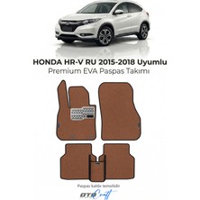 Otocraft Honda Hr-V Ru 2015-2018 Uyumlu Taba Turuncu 3D Havuzlu Eva Oto Paspas Takımı 5 Parça Araca Özel