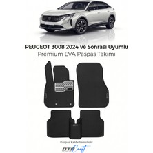 Otocraft Peugeot 3008 2024 ve Sonrası Uyumlu Siyah 3D Havuzlu Eva Oto Paspas Takımı 5 Parça Araca Özel