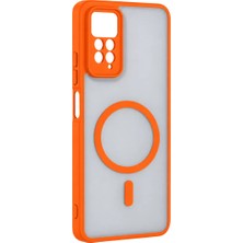 TeknoKapsül Xiaomi Redmi Note 11 Pro Loji Magsafe Kapak - Turuncu