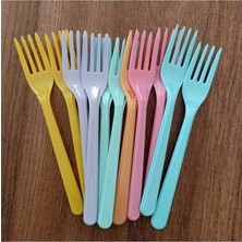 TeknoKapsül Nisa Plastik Lüx Çatal Renkli 6 Lı